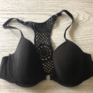 Victoria's Secret black crochet racer back bra